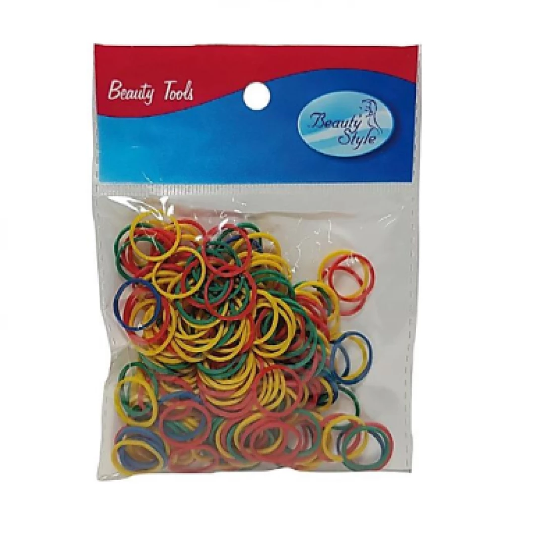 LIGAS PARA EL CABELLO BEAUTY STYLE COLORES (250UNDS) REF 1724803
