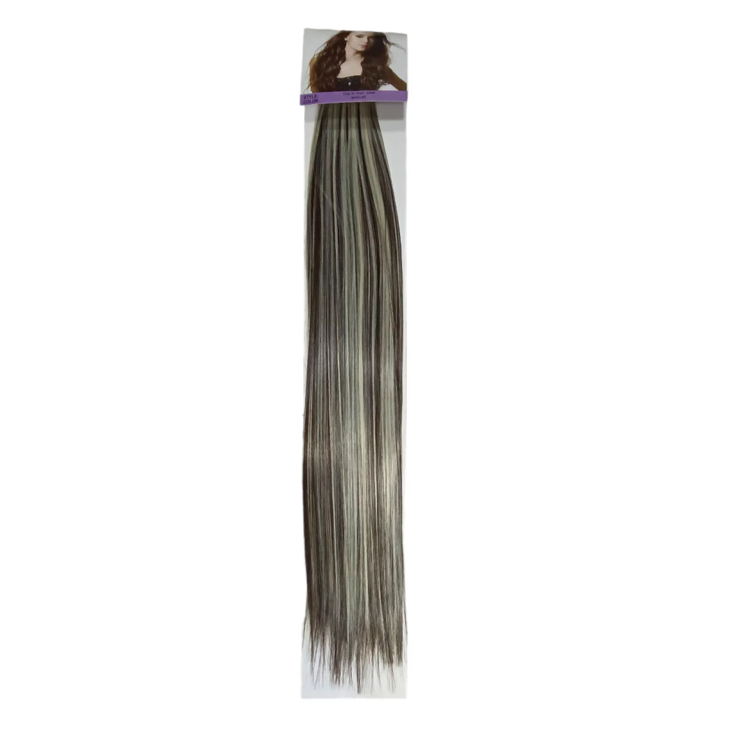 EXTENSIONES CLIP IN HAIR SG66 CABELLO SINTETICO # 8H613 MECHAS RUBIA