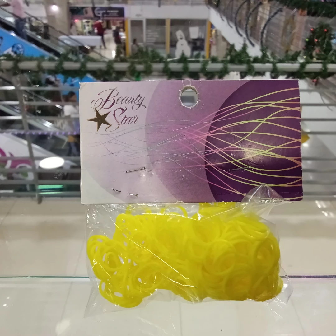 LIGAS PARA EL CABELLO BEAUTY STAR AMARILLAS