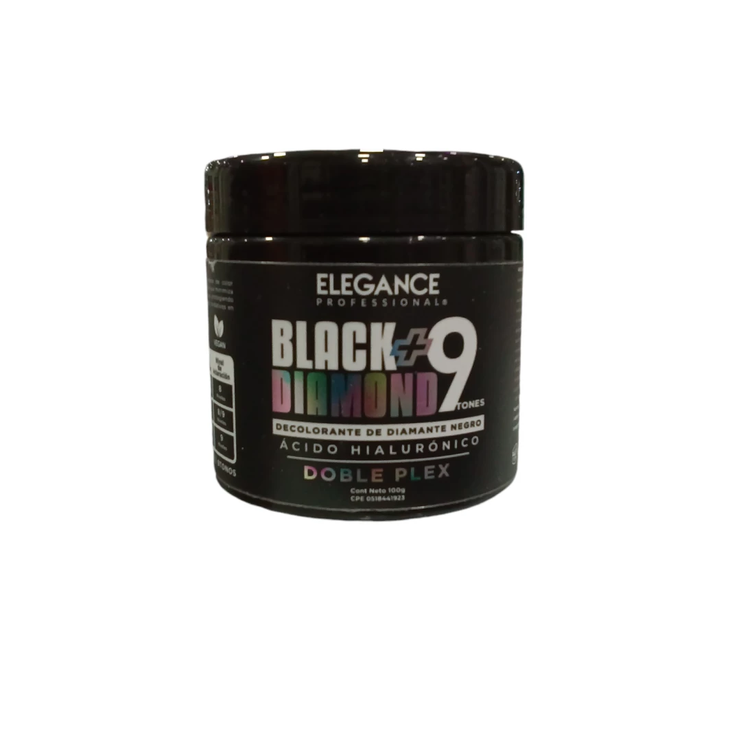 POLVO DECOLORANTE ELEGANCE BLACK+9 DIAMOND 100 GR.