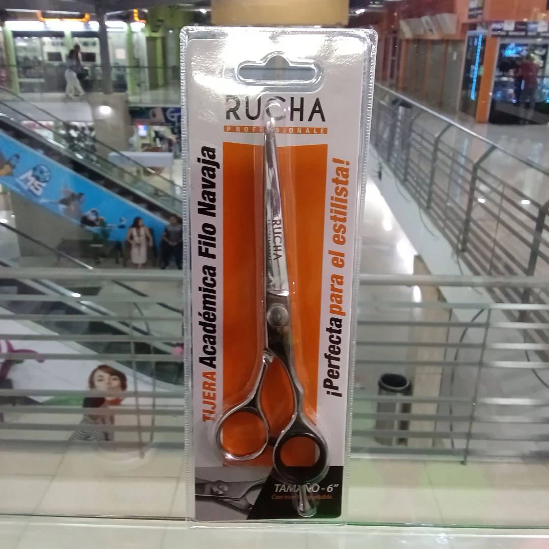 TIJERA DE CORTE RUCHA ACADEMICA FILO NAVAJA CON TORNILLO TAMAÑO 6"