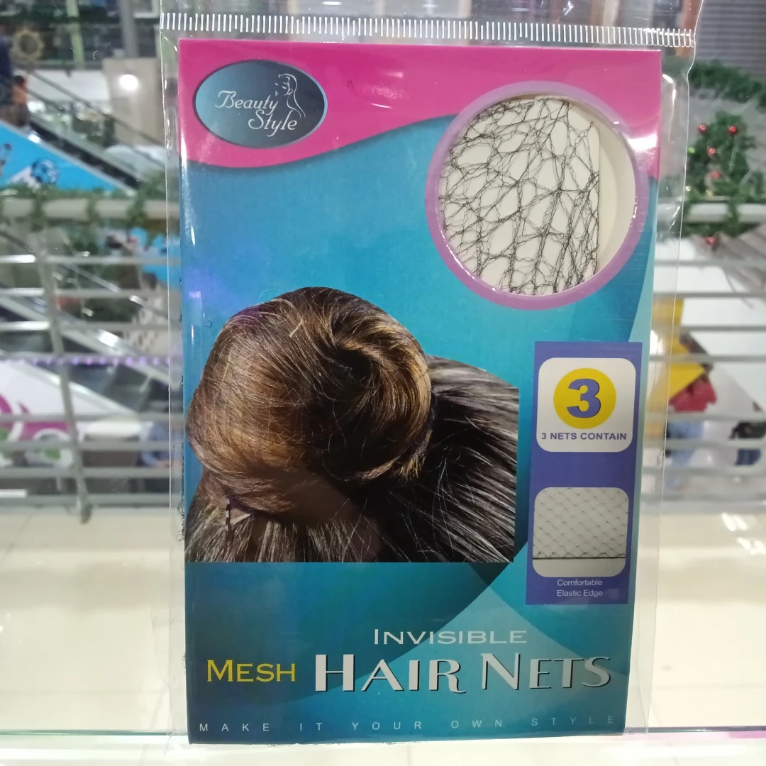 GORRO DE MALLA BEAUTY STYLE PARA MOÑOS NEGRO (3 UND) REF 0718004