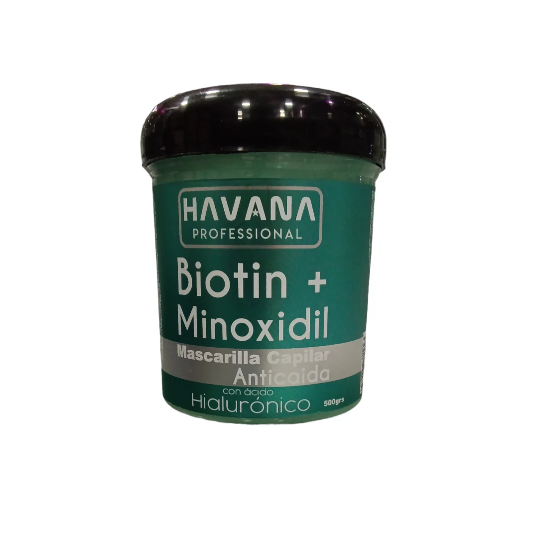 MASCARILLA HAVANA BIOTIN + MINOXIDIL ANTICAIDA CON ACIDO HIALURONICO 500ML