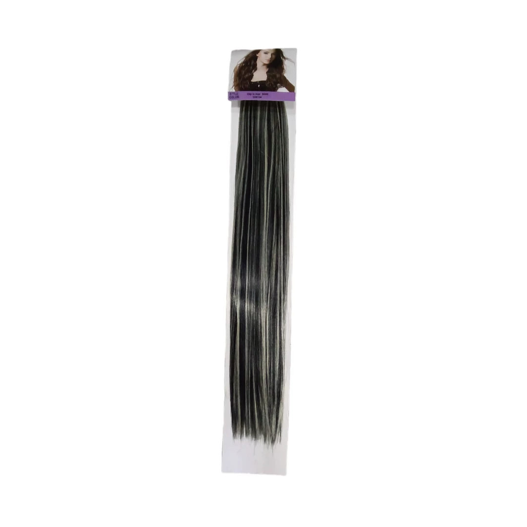EXTENSIONES CLIP IN HAIR SG66 CABELLO SINTETICO # 1H613 MECHAS RUBIA