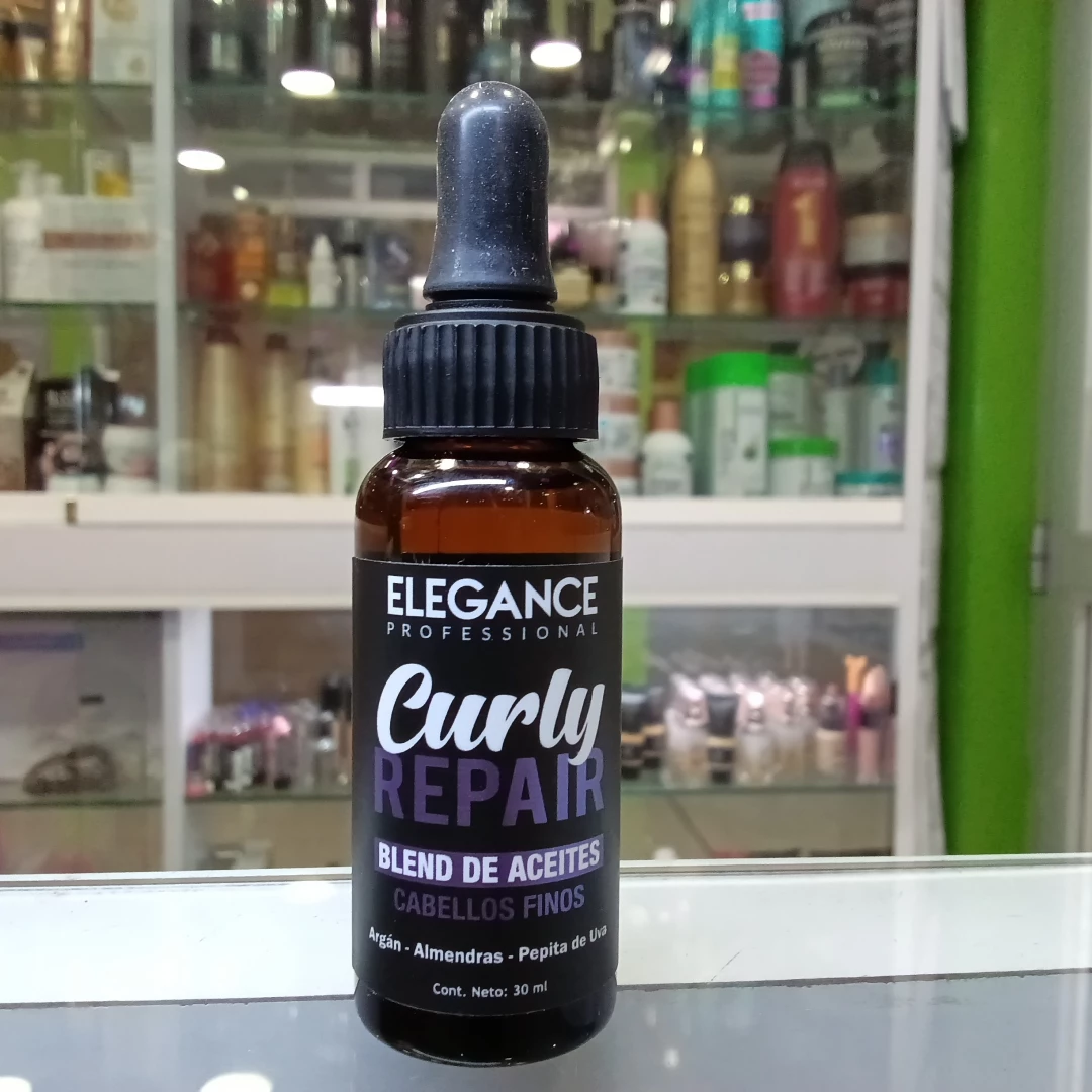 ACEITES ELEGANCE CAPILAR CURLY REPAIR CABELLOS FINOS 30 ML