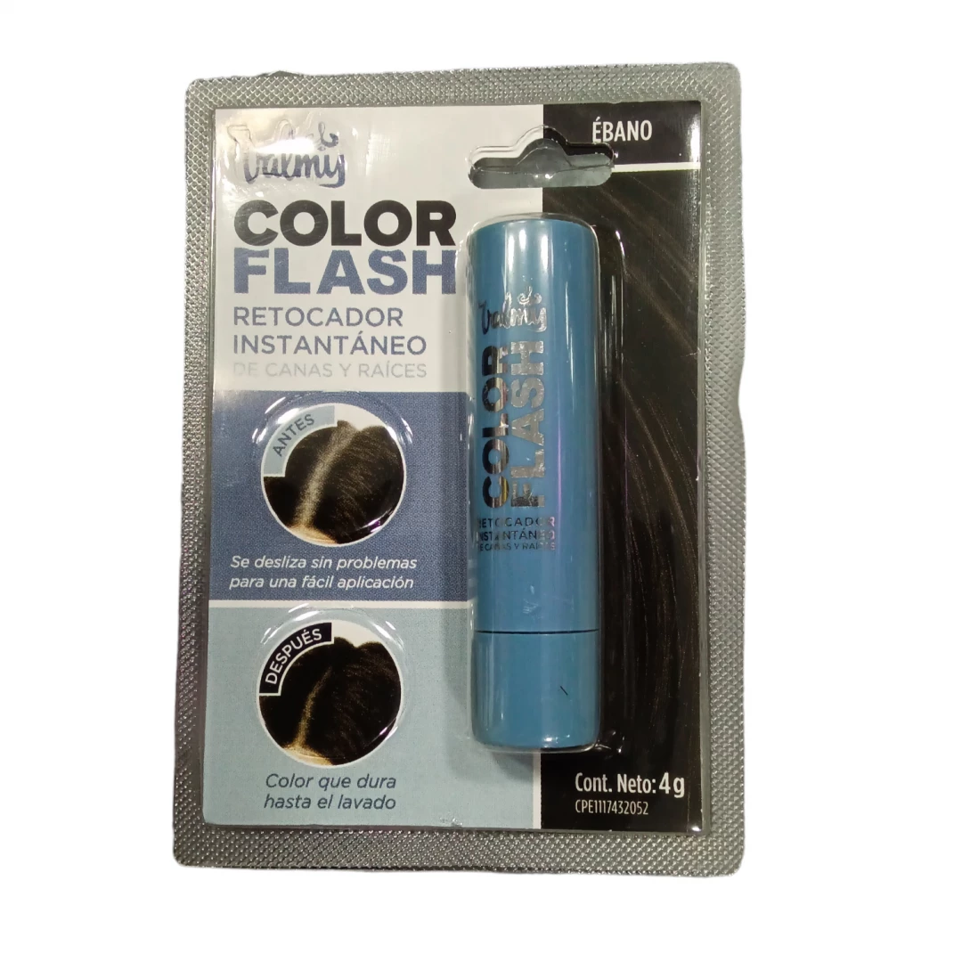 RETOCADOR DE CANAS VALMY COLOR FLASH EN BARRA NEGRO EBANO 4 GR