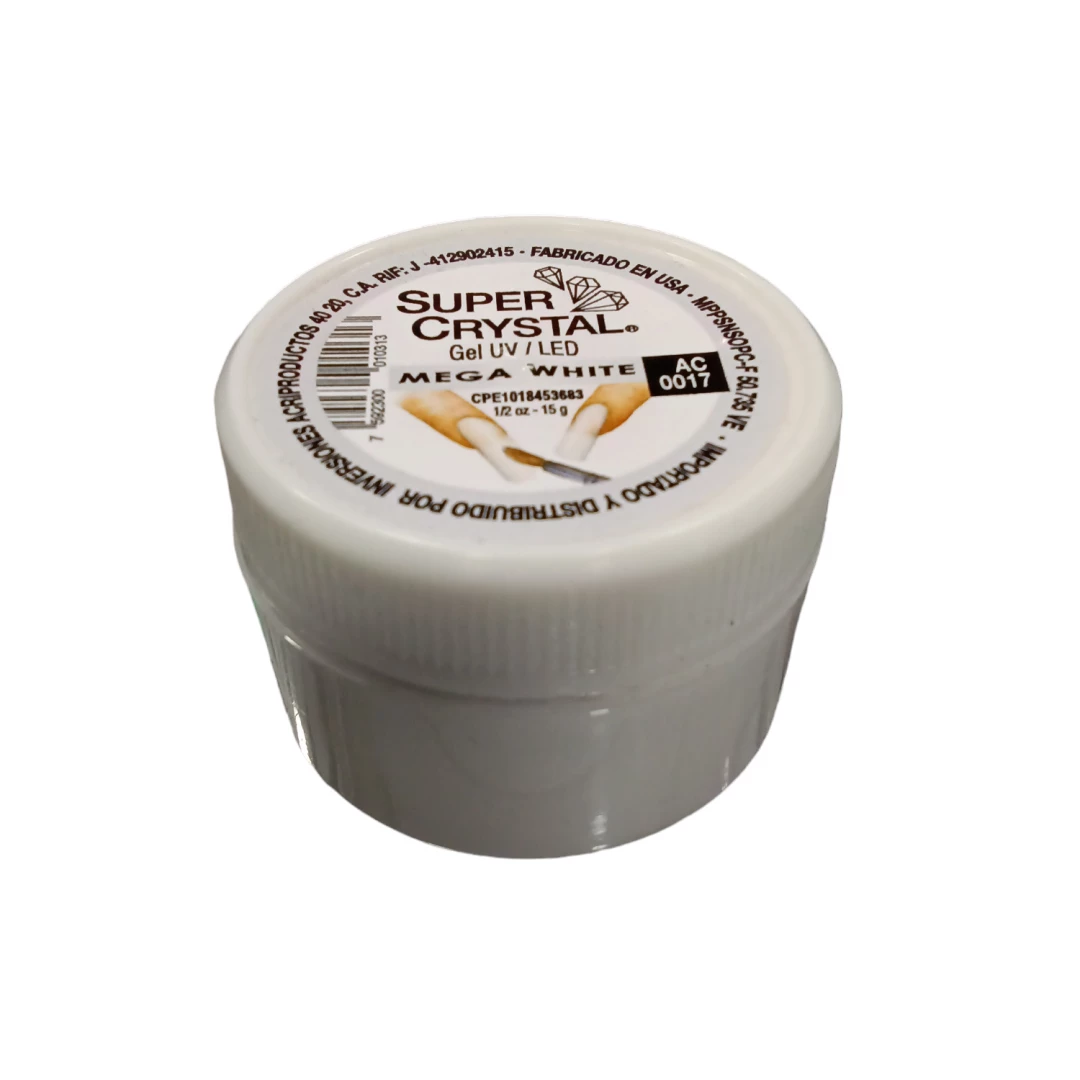GEL SUPER CRYSTAL UV / LED MEGA WHITE (15 GR)