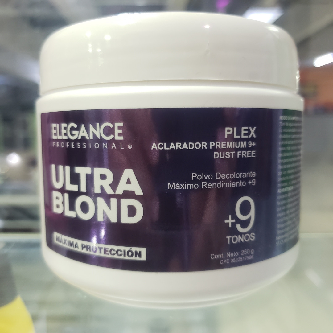 POLVO DECOLORANTE ELEGANCE ULTRA BLOND PLEX + 9 TONOS 250 GR