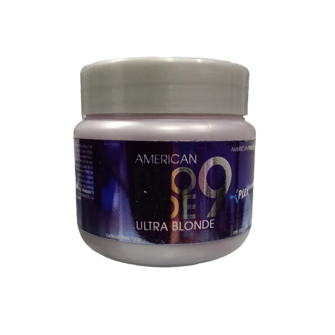 POLVO DECOLORANTE AMERICAN BLONDE 9 ULTRA BLONDE PLEX 150 GR.