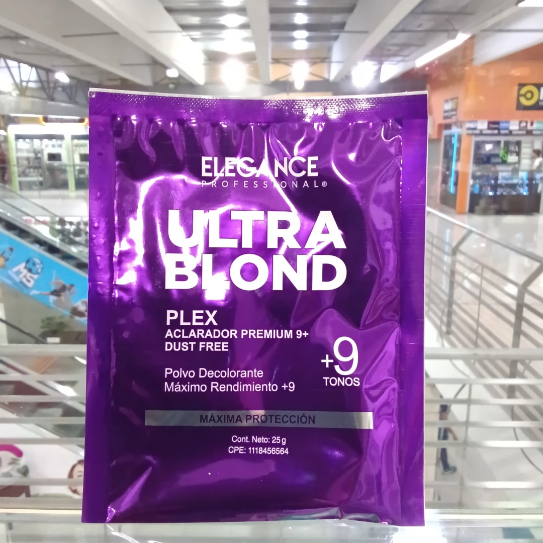 POLVO DECOLORANTE ELEGANCE ULTRA BLOND PLEX + 9 TONOS 28 GR