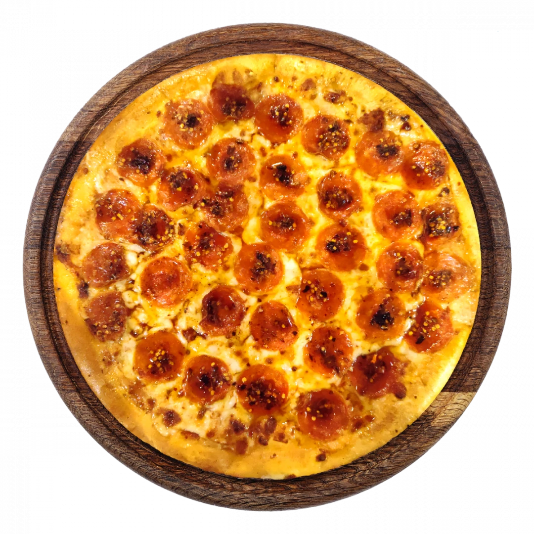 Spicy honey pepperoni pizza