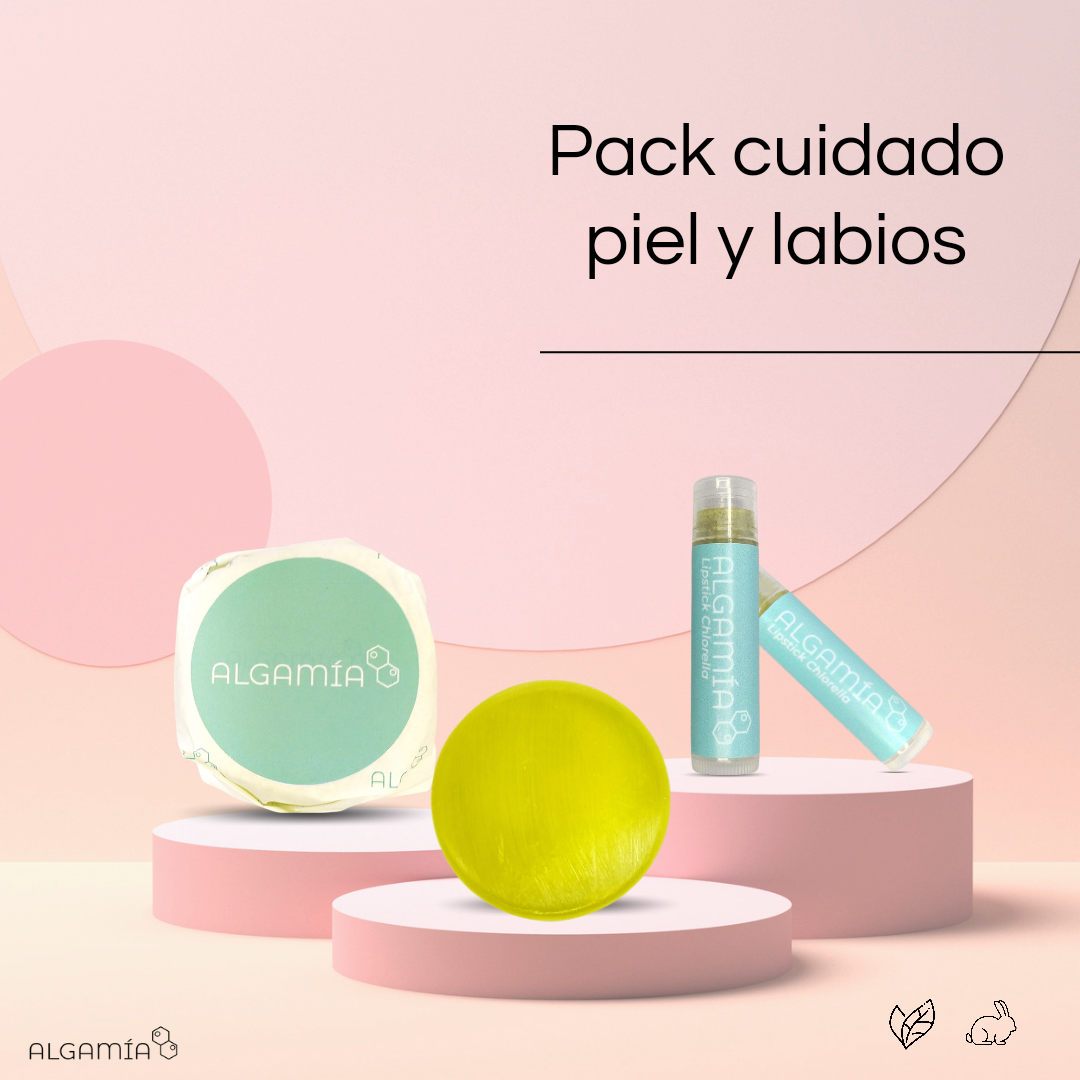 Pack 1 jabón sólido + 1 lipstick Chlorella