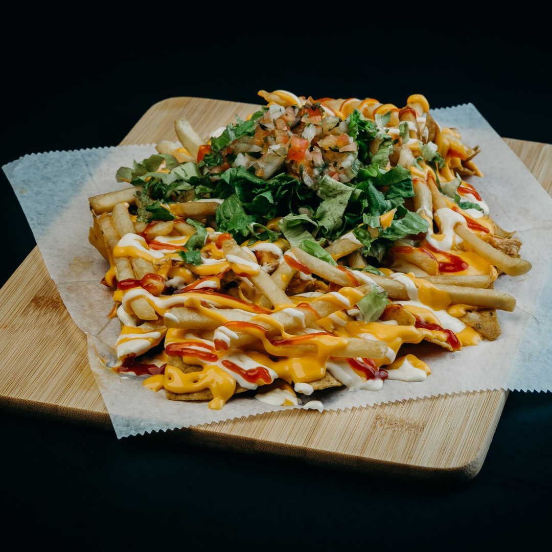 Nachos (de pollo)con papas