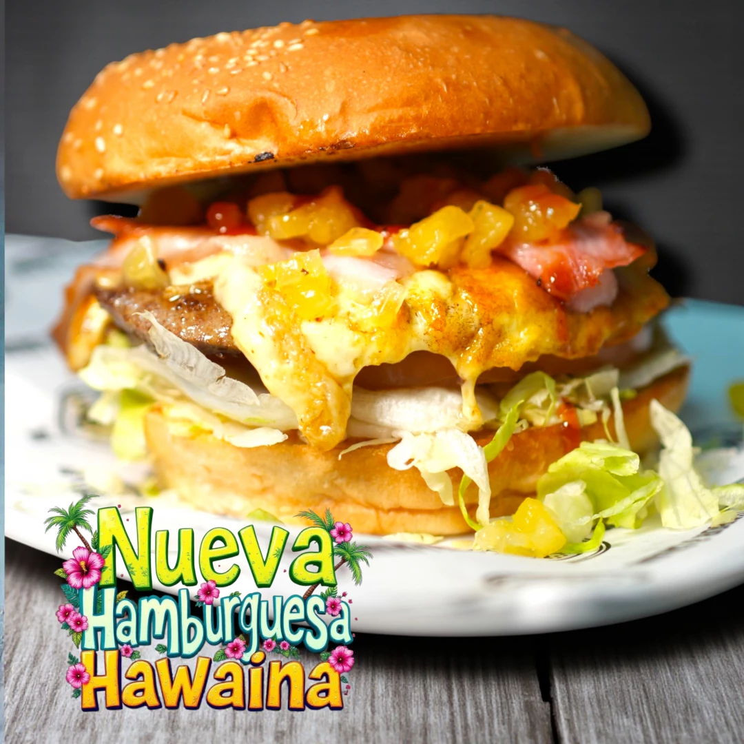 Hamburguesa Hawaiana.
