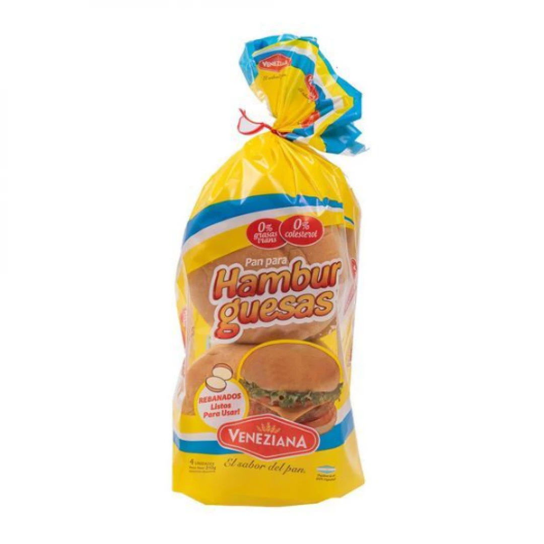 Pan de Hamburguesas Veneziana x4