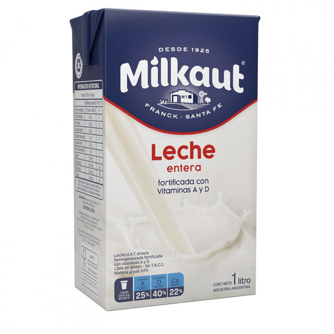 Leche Entera Milkaut 1 LT