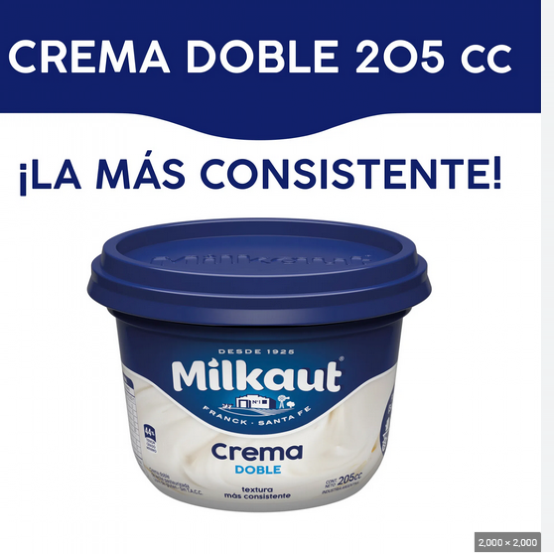 Crema de leche Doble Milkaut x205cc