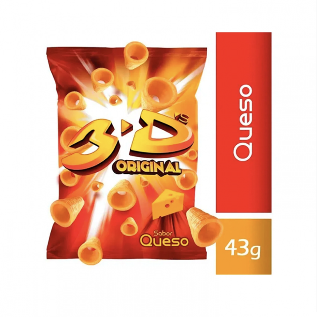 3D Conos Sabor Queso 43 GRS