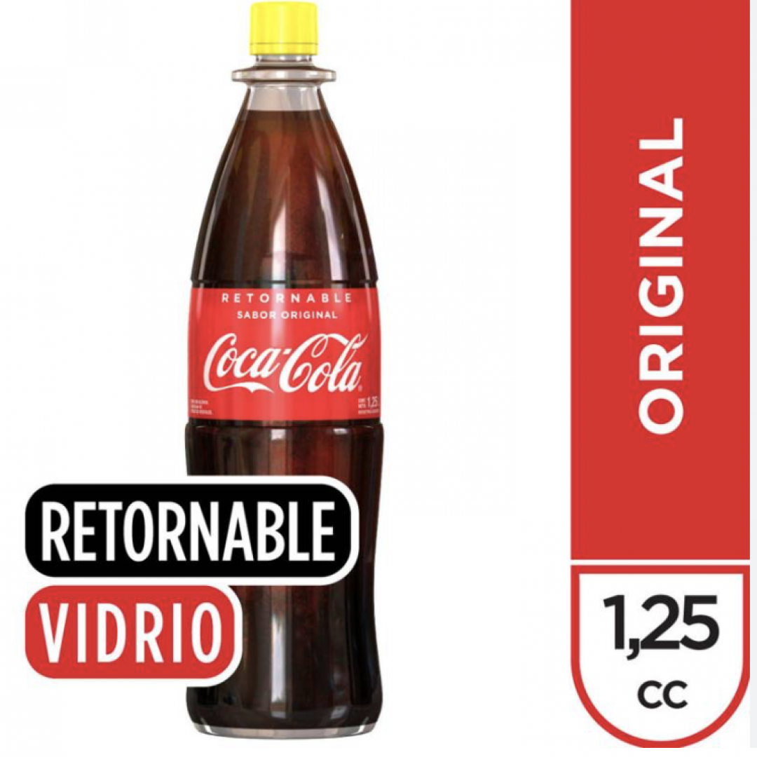 Coca Cola Vidrio 1,25 LT