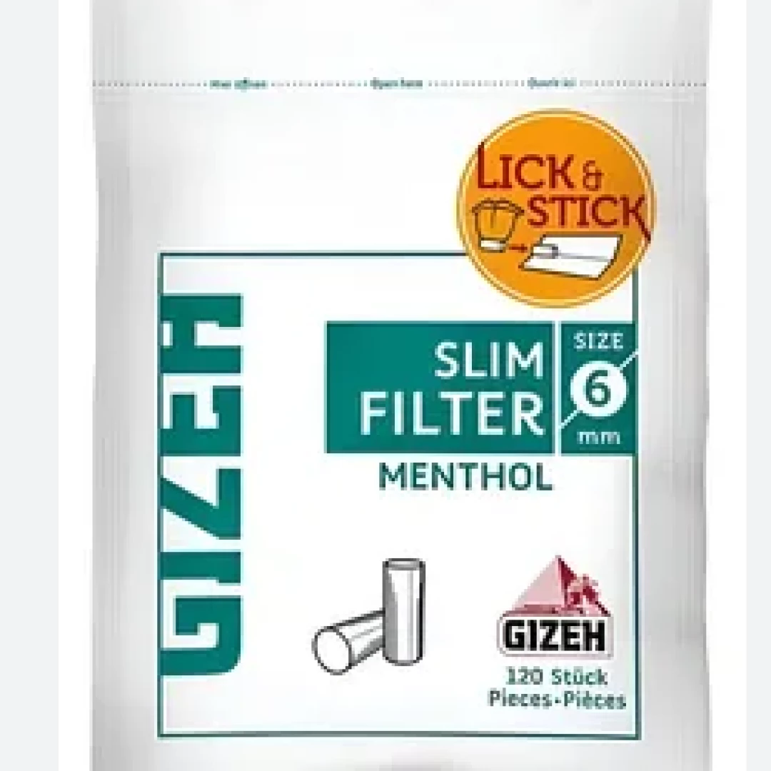 Filtros Gizeh Slim Menthol 6mm