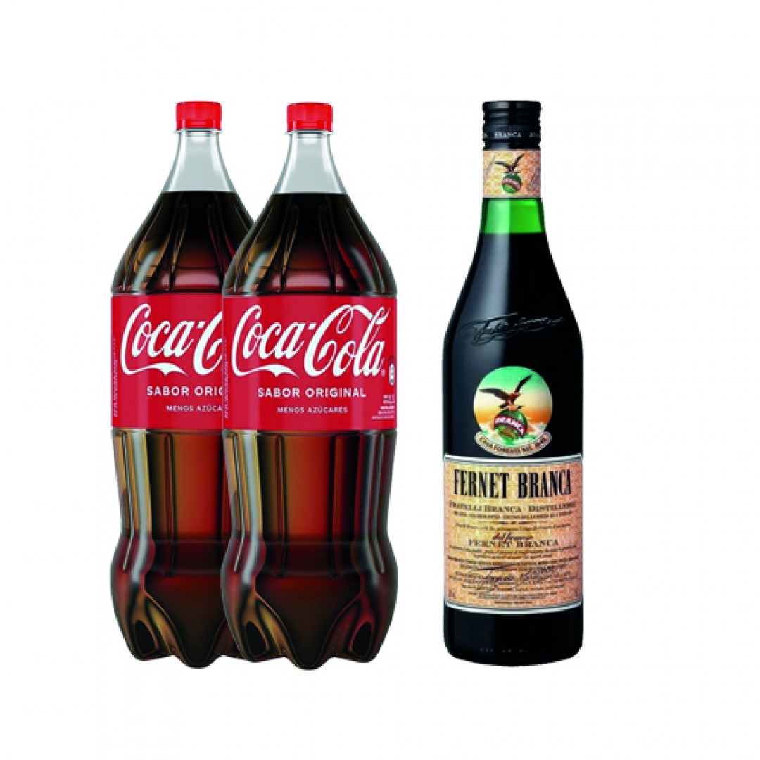 Fernet 750 ML + 2 Cocas 2.25 Lts