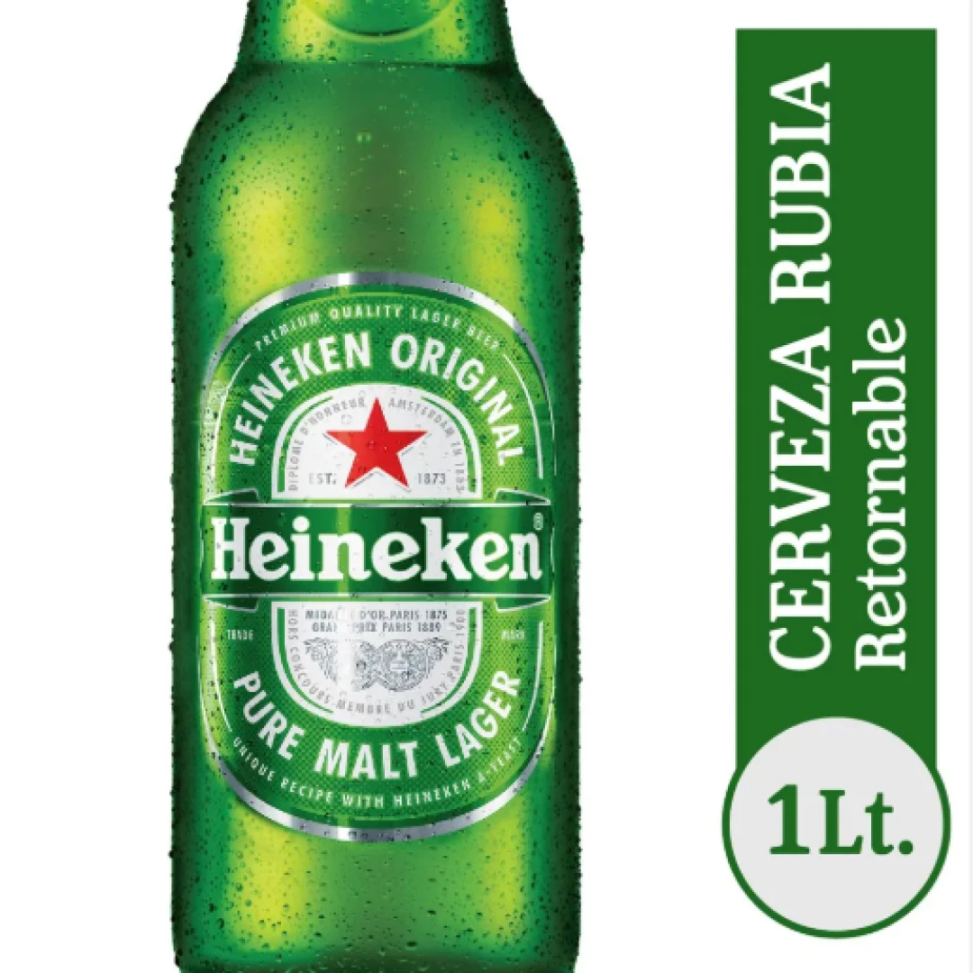 Cerveza Heineken Botella 1 Lts