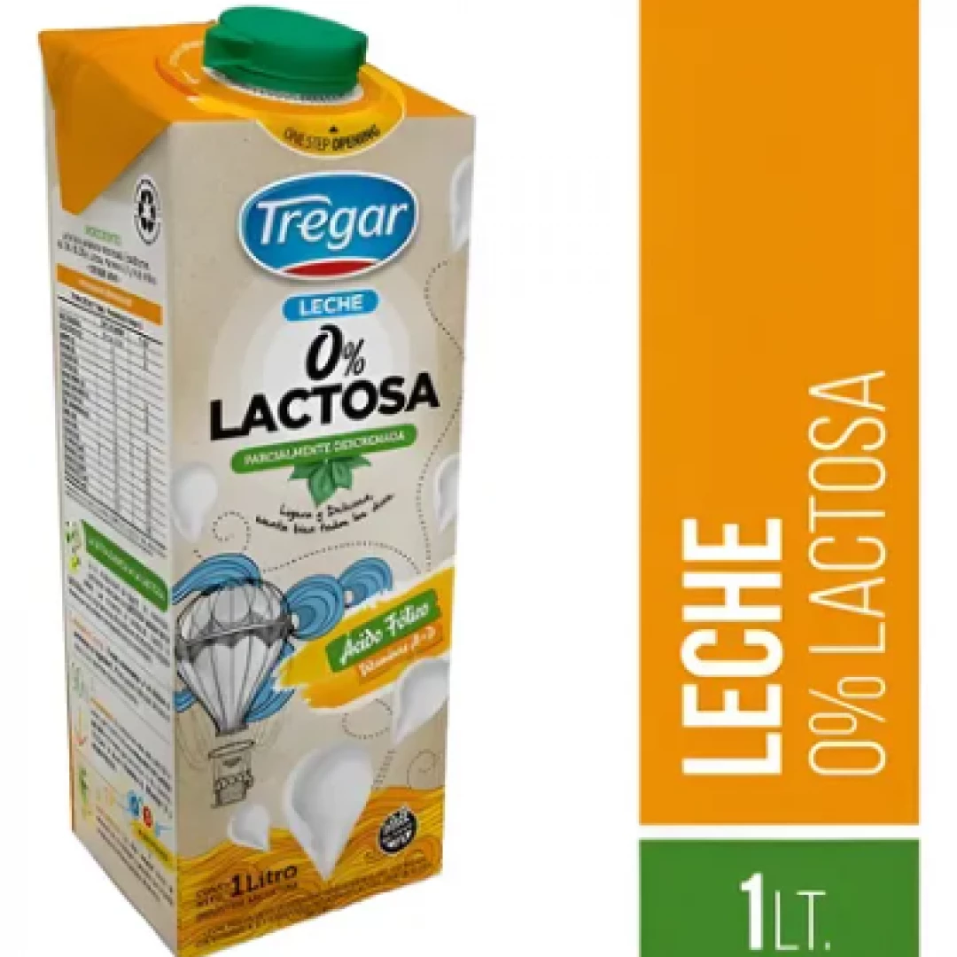 Leche Tregar 0% Lactosa 1lts