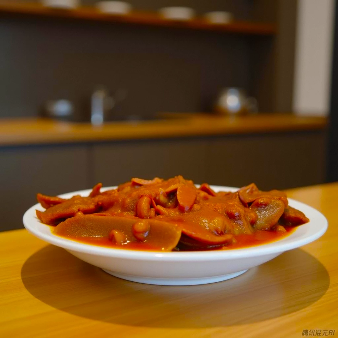 Barbacoa en salsa pasilla.