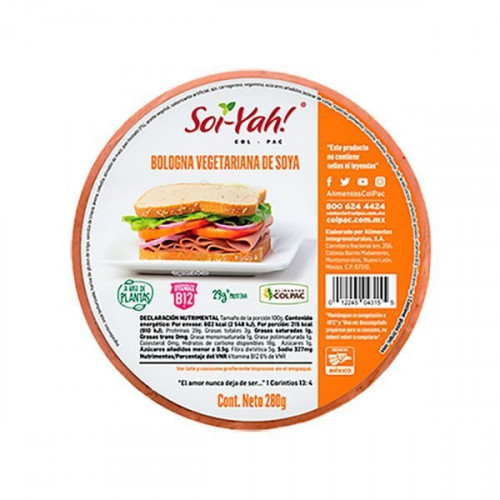 Jamón Tipo Bologna Marca Soi-Yah!