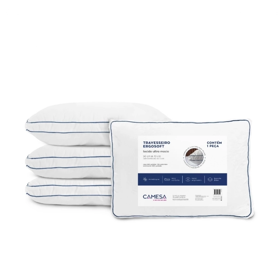 Almohada ergosoft tejido suave 50x70