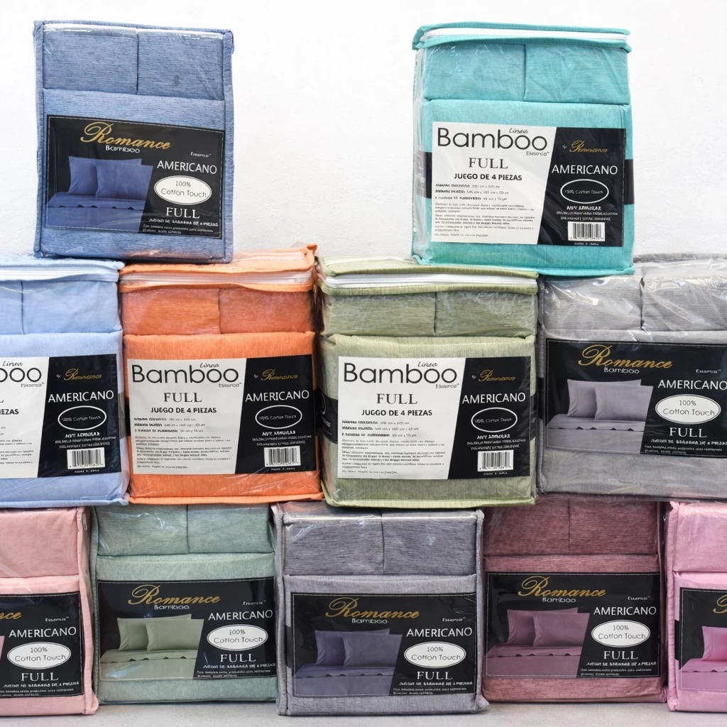 Juego sabanas 2 1/2 bamboo americano