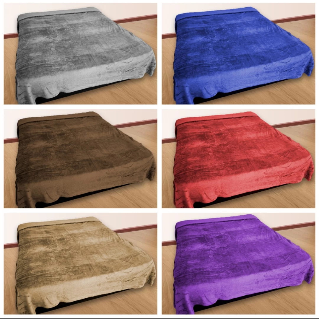 Frazada plush lisa 1 1/2