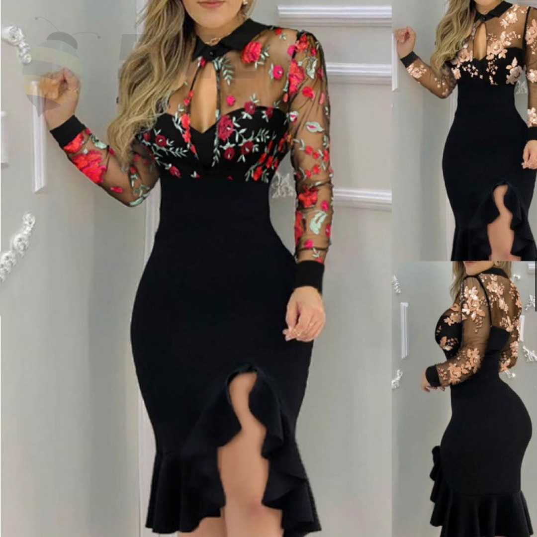 Vestido con abertura