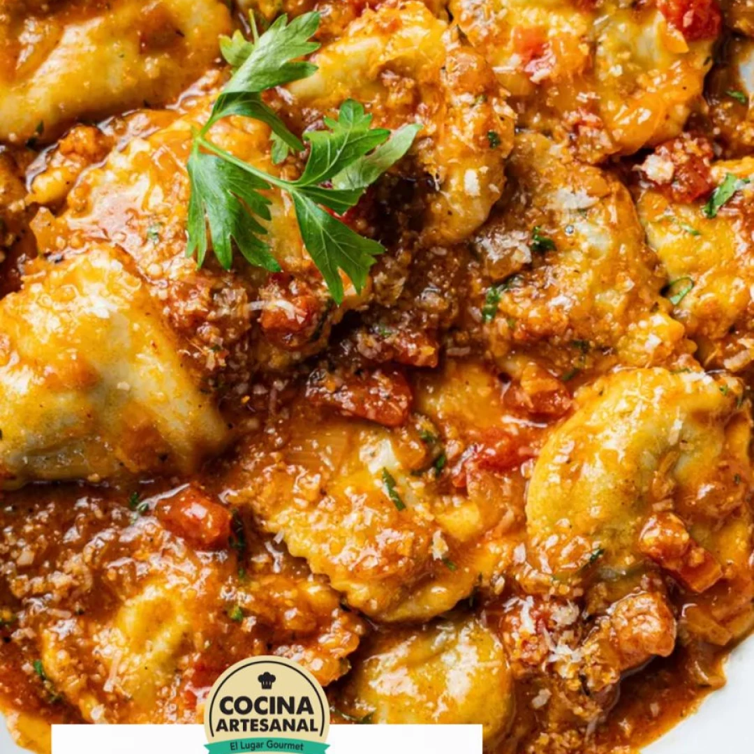 Ravioles de ricota y jamon