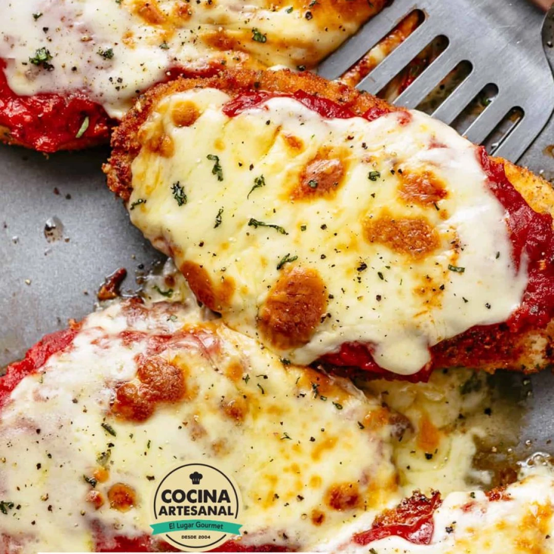 Pizzanesa de carne con papas