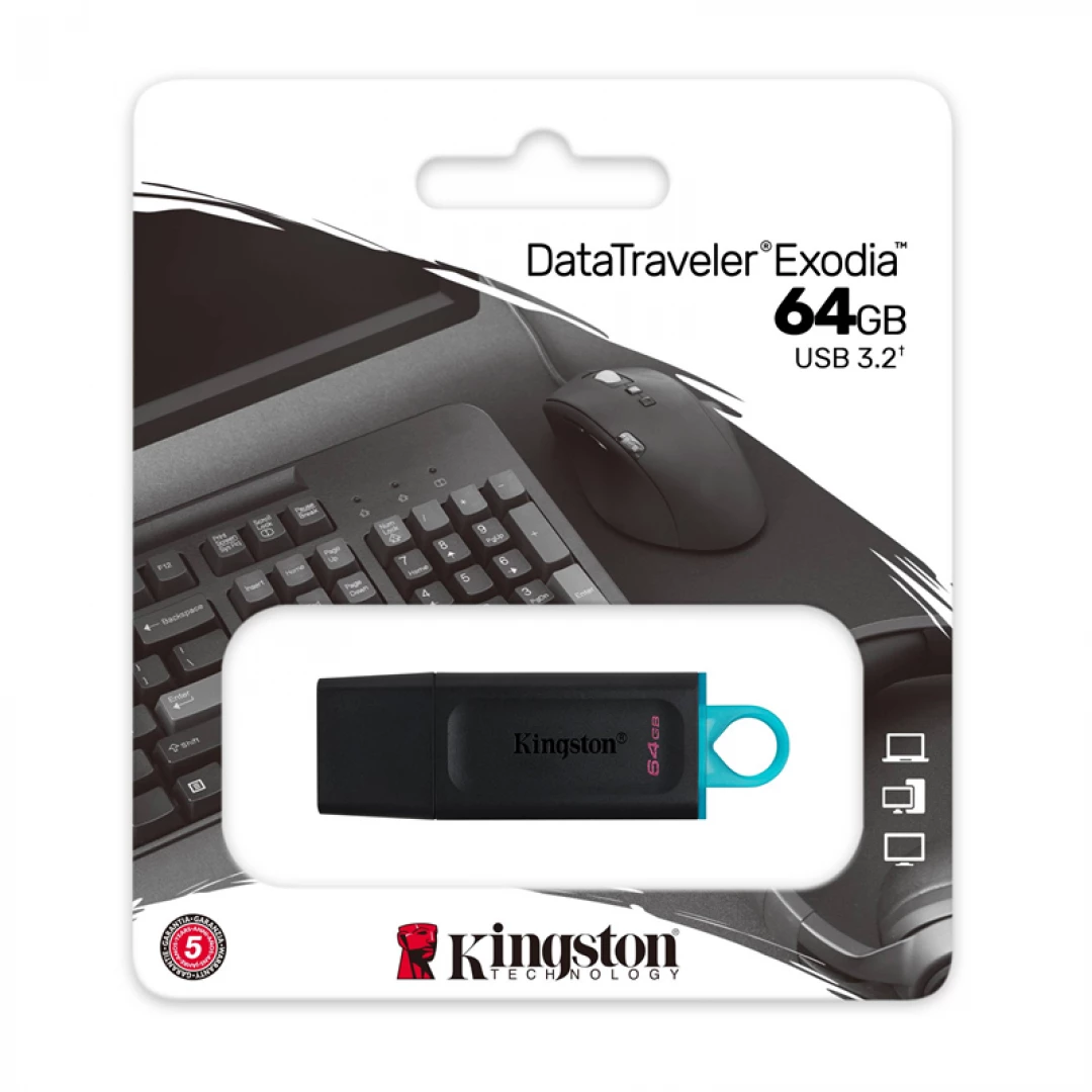 PENDRIVE KINGSTON 64GB USB 3.2 USB DATATRAVELER EXODIA