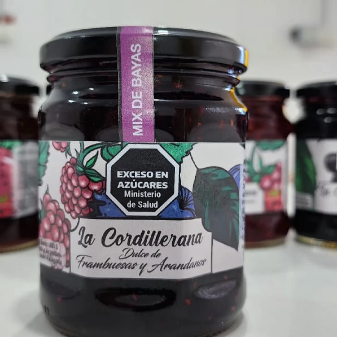 Dulce de frambuesa y arándanos