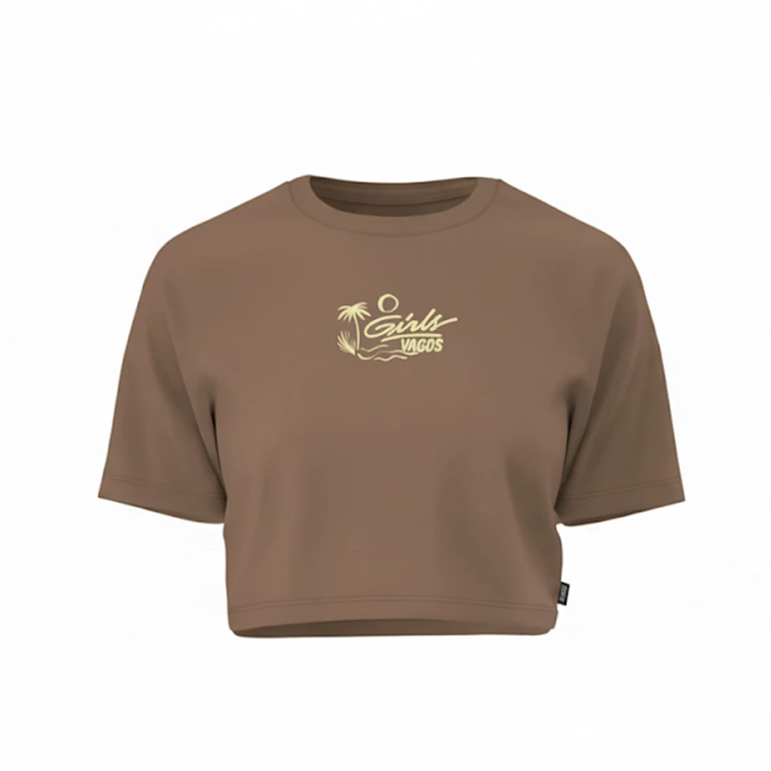 Crop Top Girl Palm Brown