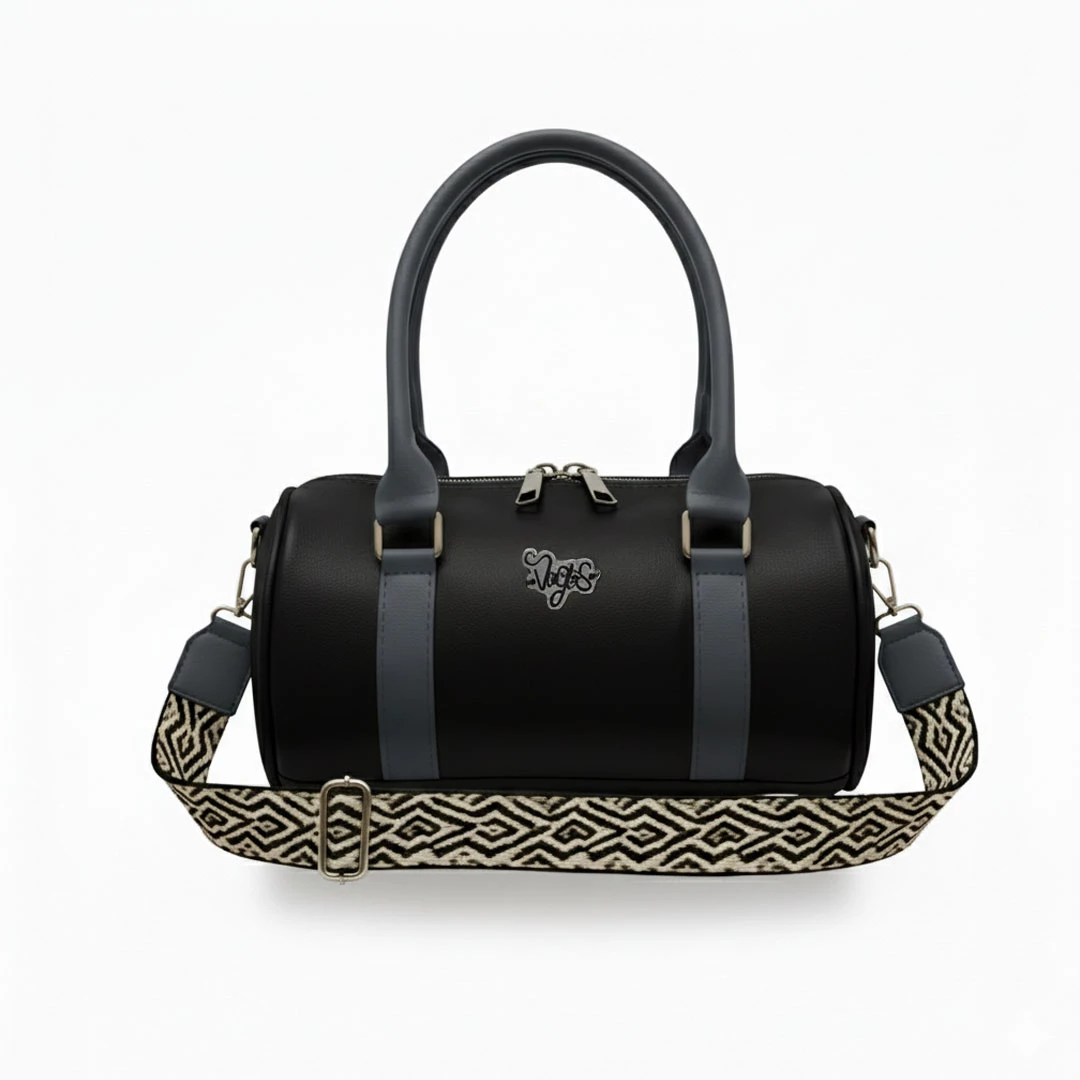 Cartera Cilindrica Negro