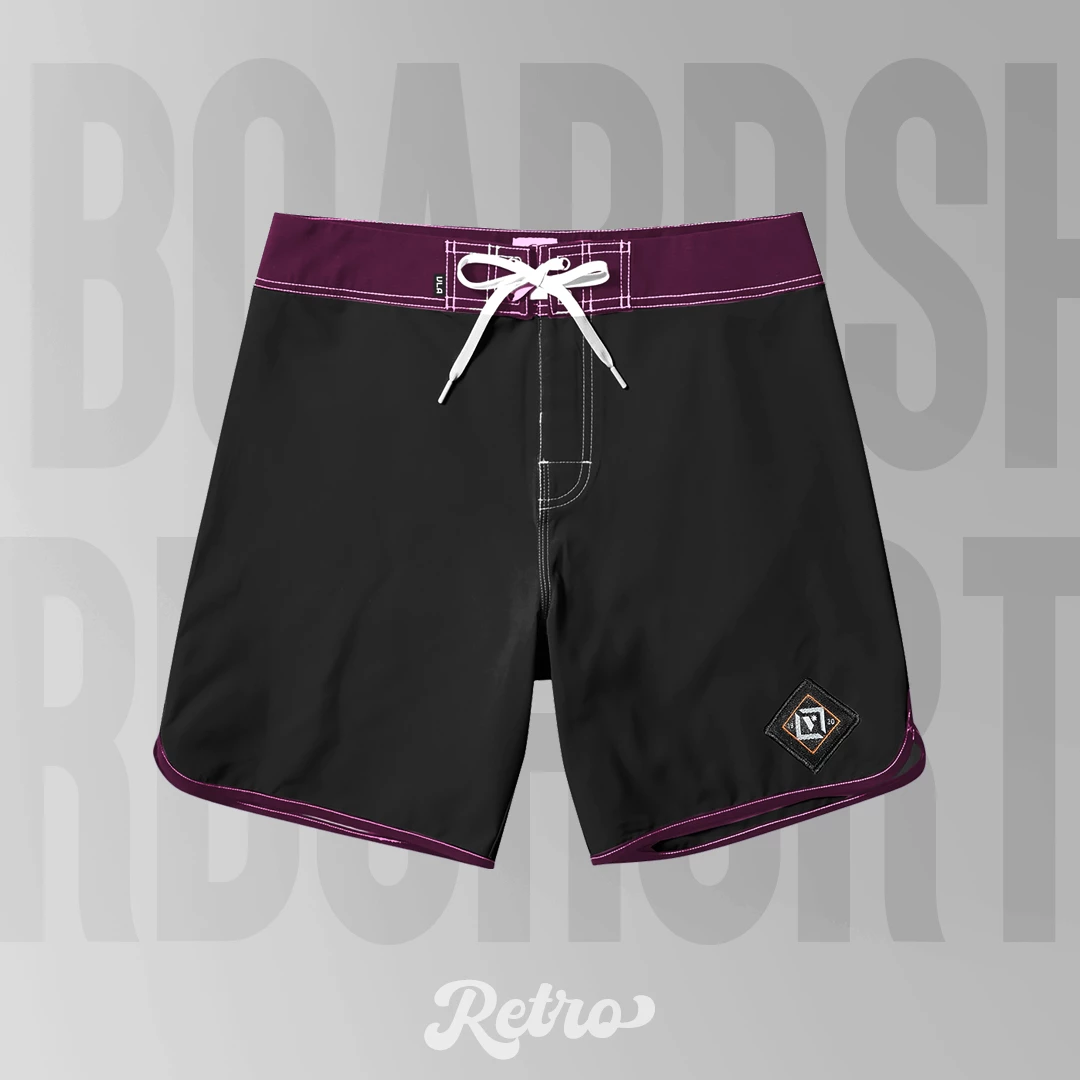 BOARDSHORT ESLATIC SURFER (NEGRO & VINOTINTO)