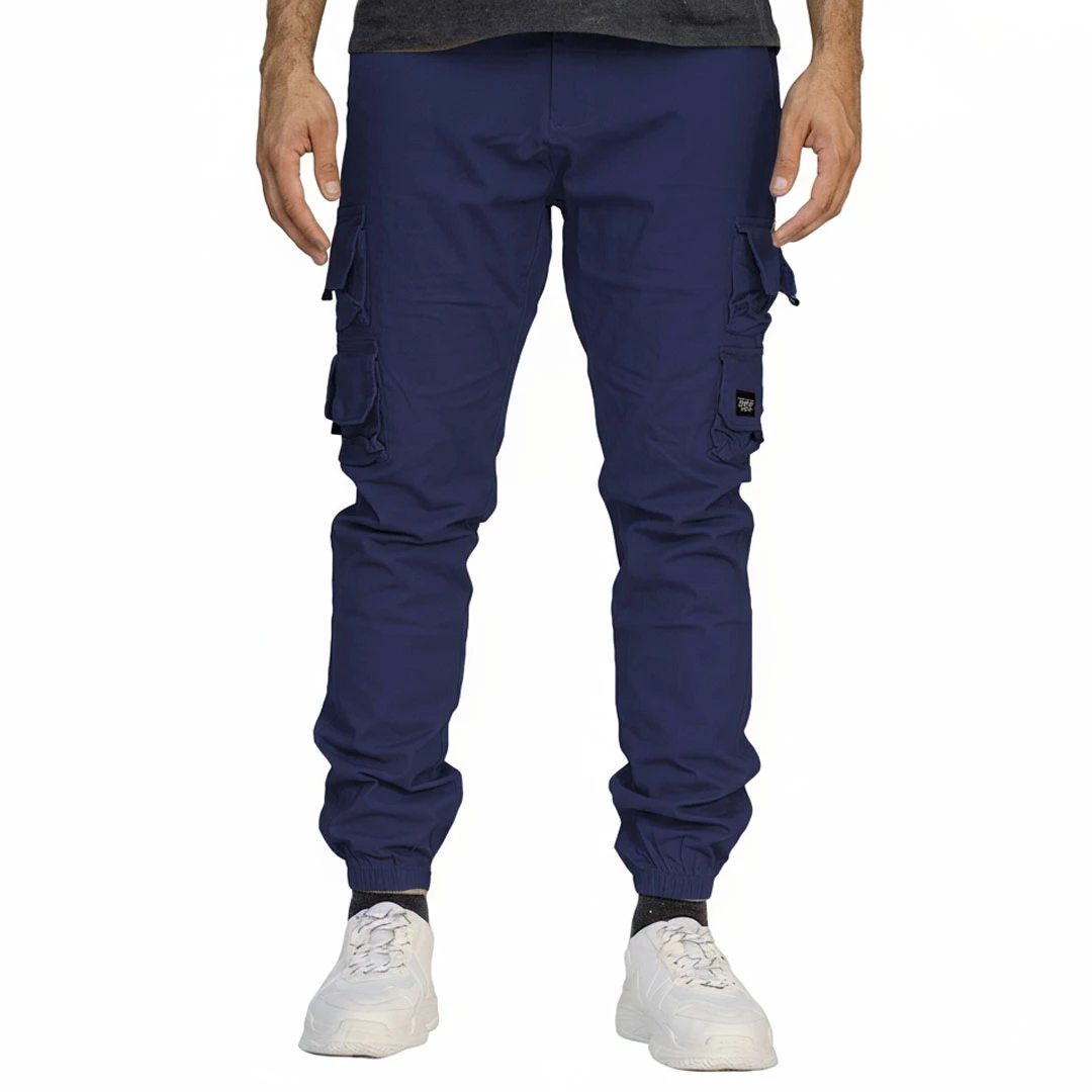 Jogger Drill Cargo Marino