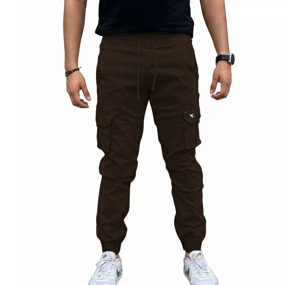 Jogger Drill Cargo Marron