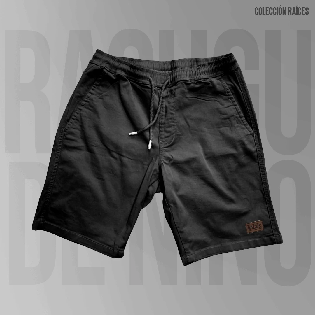 BERMUDA DE DRILL NEGRA