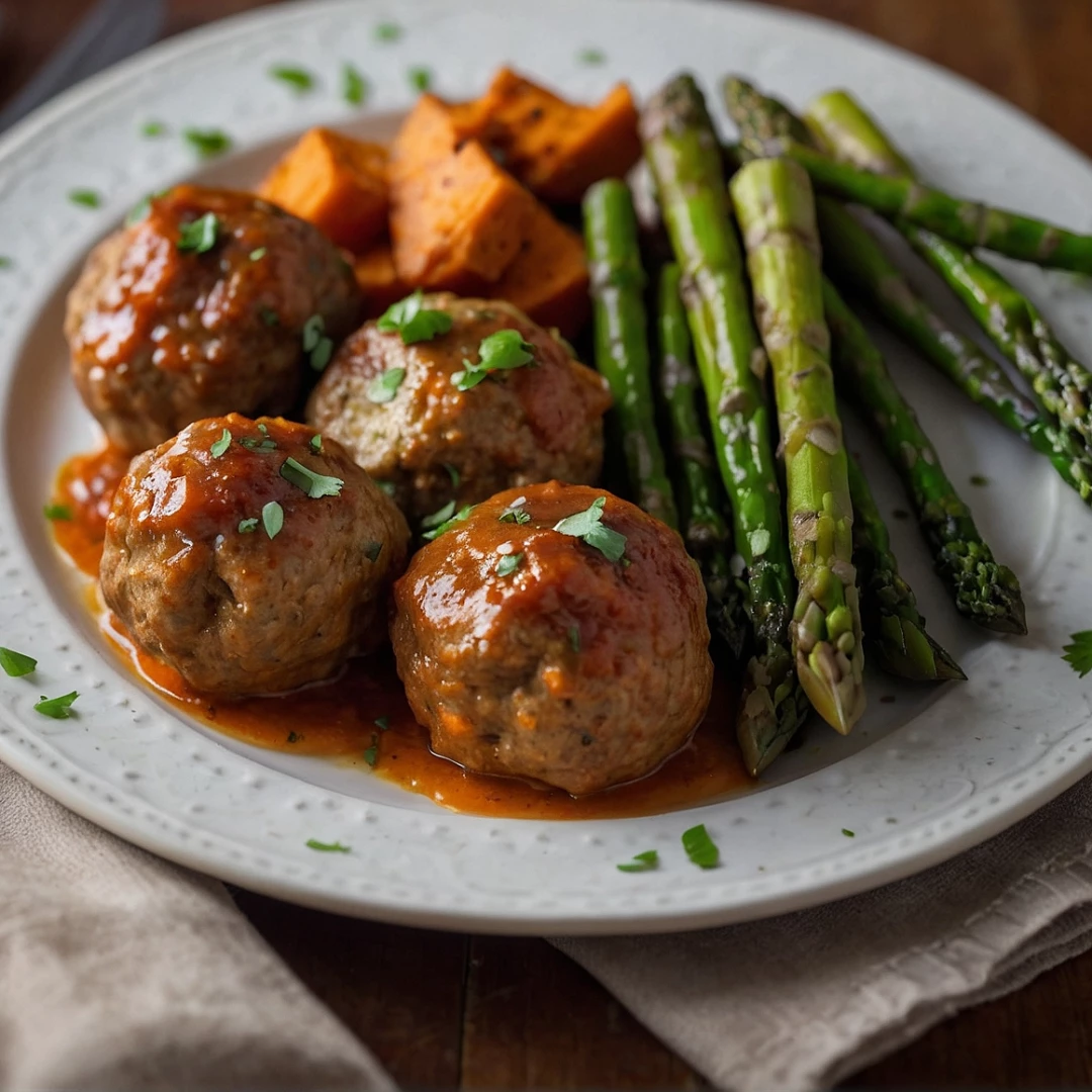 Turkey Meatballs & Sweet Potatoes