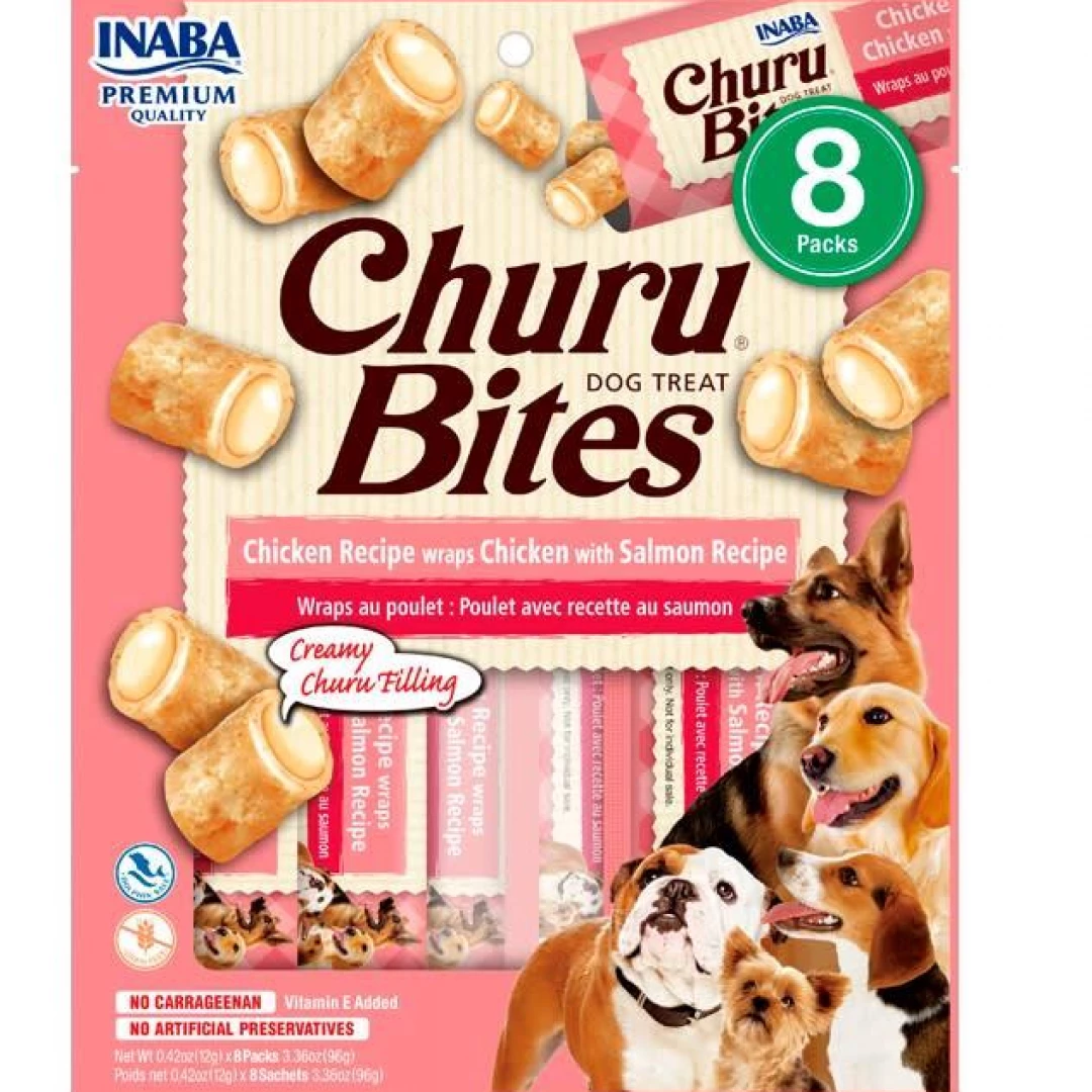 CHURU DOG - BITES CHICKEN RECIPE WRAPS CHICKEN WITH SALMON RECIPE