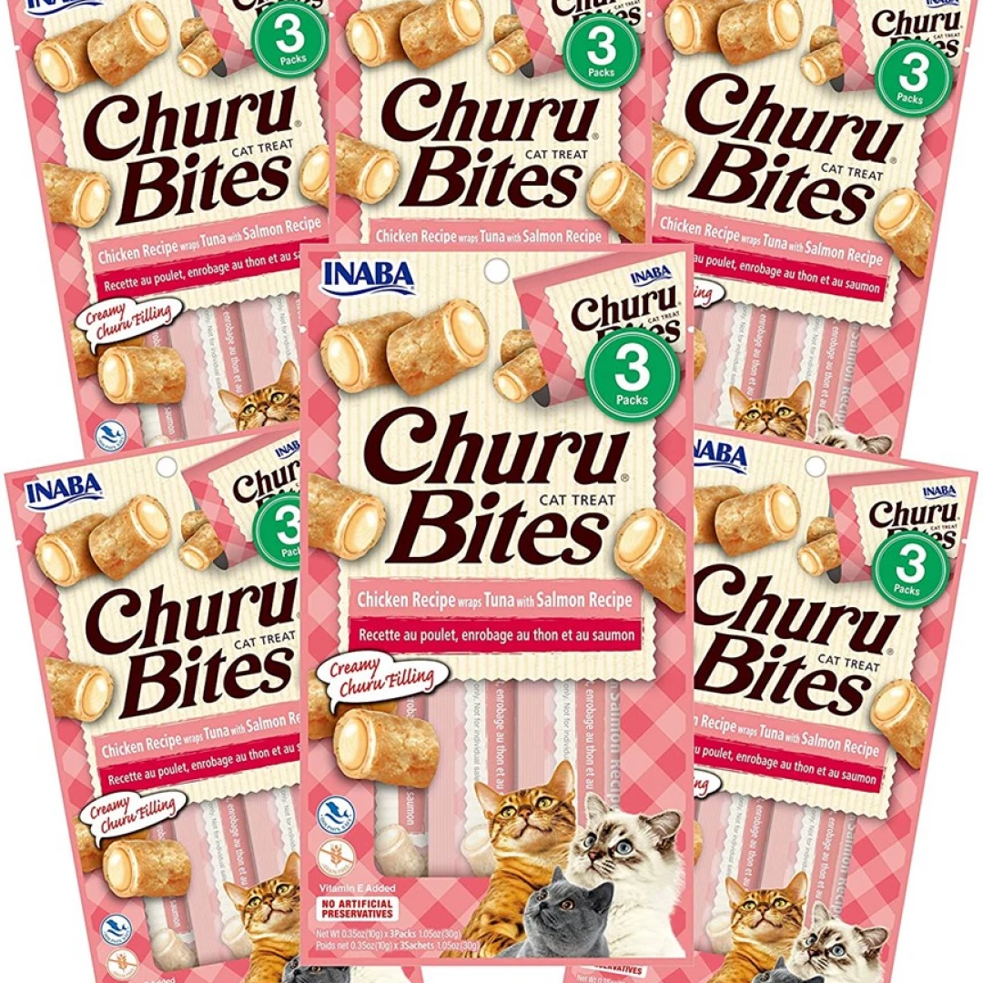 CHURU CAT - BITES CHICKEN RECIPE WRAPS TUNA WITH SALMON RECIPE