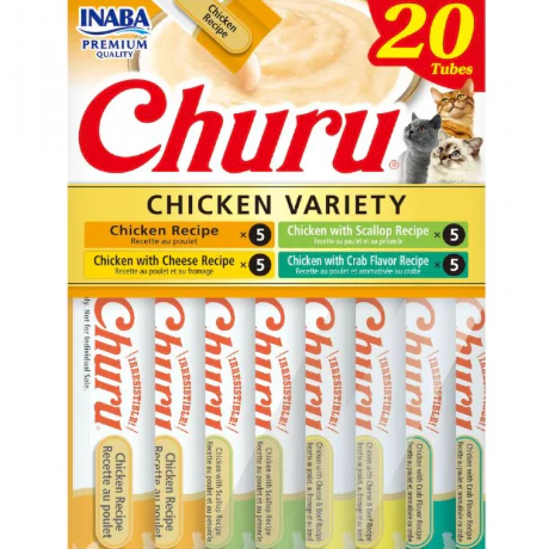 CHURU CAT 20 PIEZAS - BOX CHICKEN VARIETY