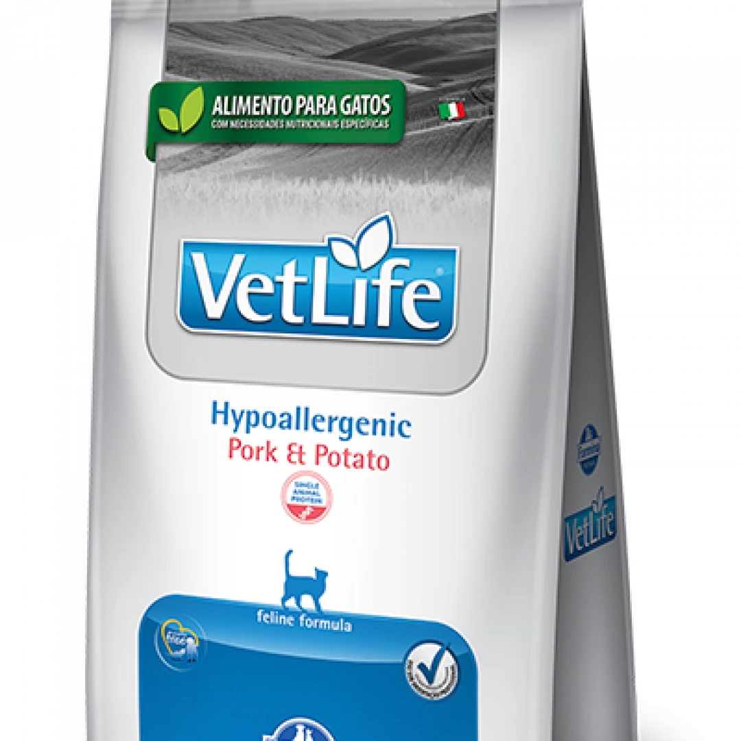 Vet Life Natural Feline Hypoallergenic Pork E Potato 2 Kg