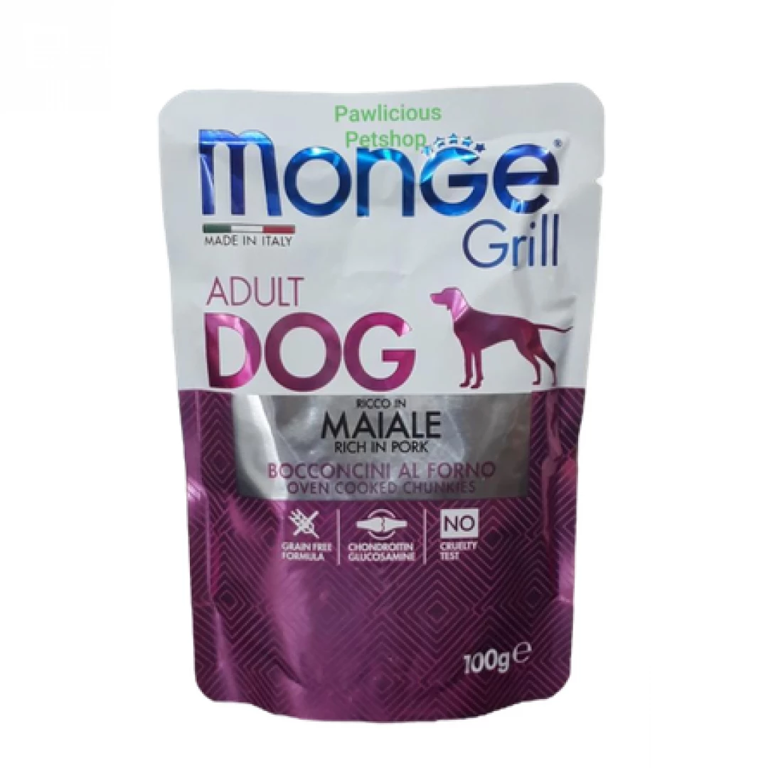 MONGE GRILL POUCHE * 100 GR / PORK