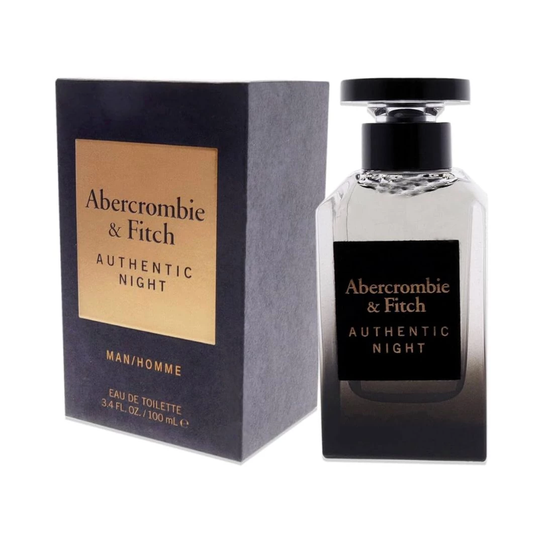 ABERCROMBIE &FITCH AUTHENTIC NIGHT MEN 3.4 OZ. EDT